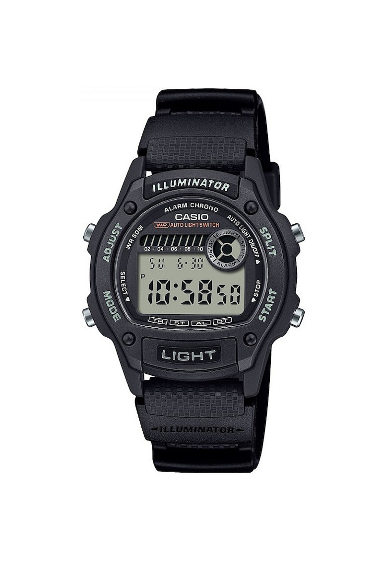 Ceas digital W-220H-1AVEF - cronograf - rasina - negru - pentru baieti