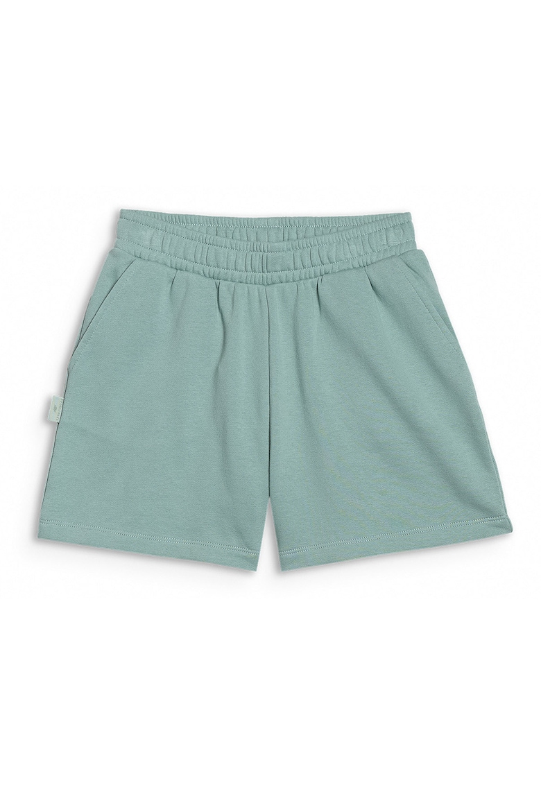 Sorturi Trening Fete Bumbac Verde Menta fara Captuseala - Croiala Oversize Junior Sportstyle - Marimea 122