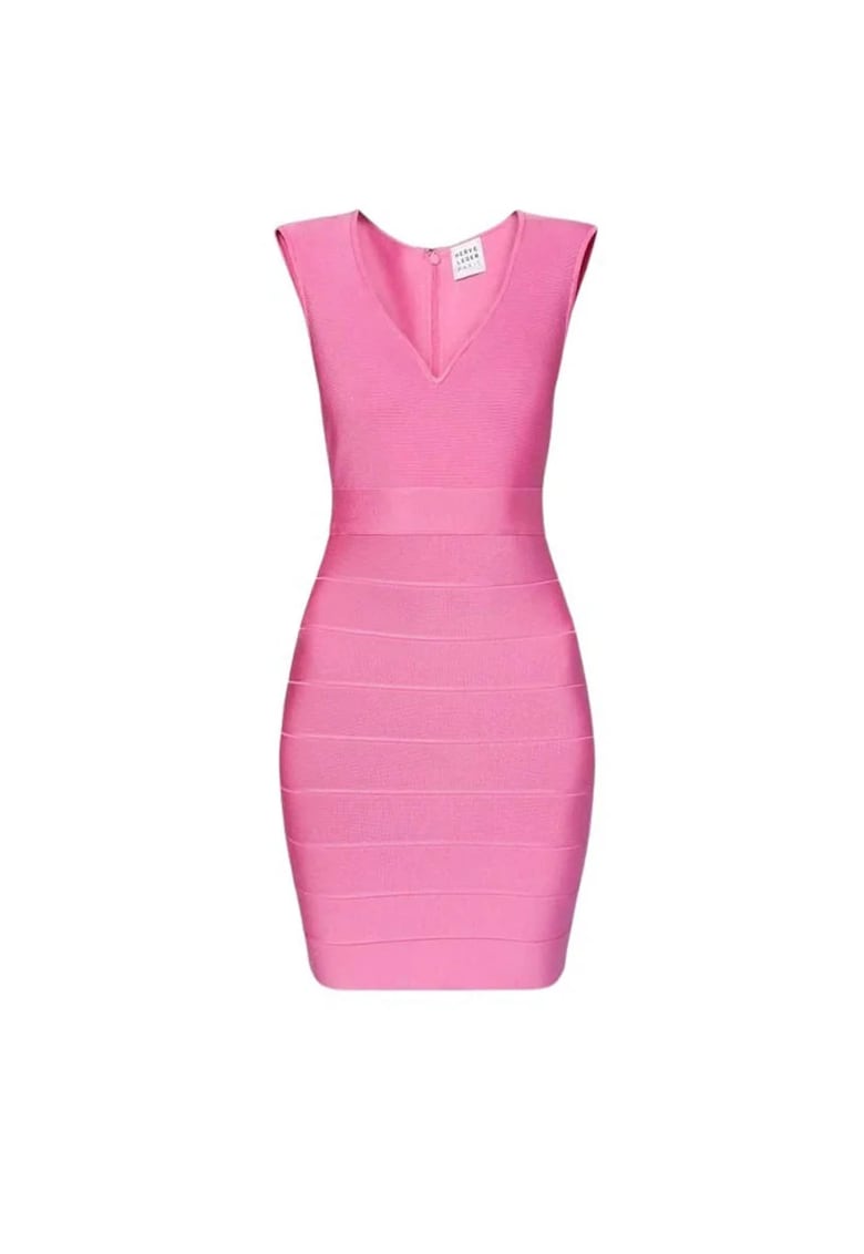 Rochie mini cu model suprapus - Roz