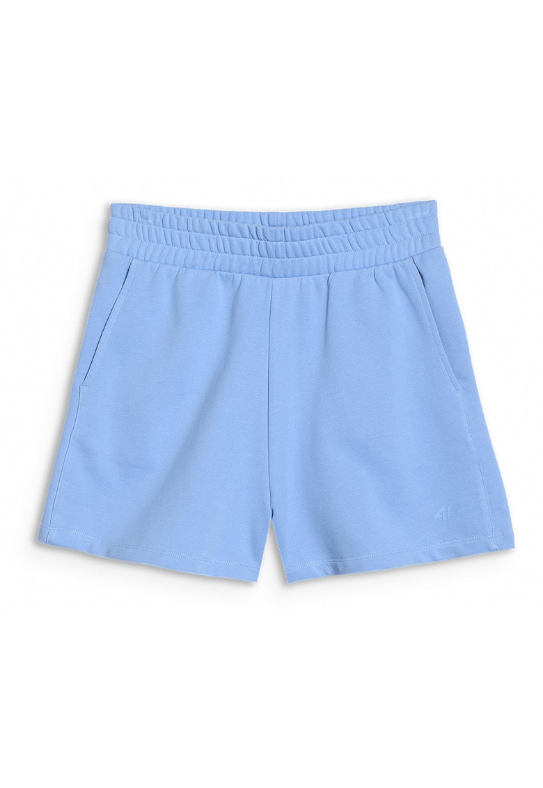 Pantaloni scurti cu buzunare oblice - Albastru
