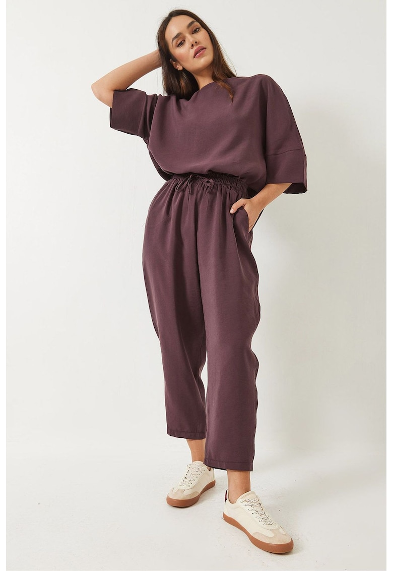 Compleu dama - 2 piese - poliester - violet