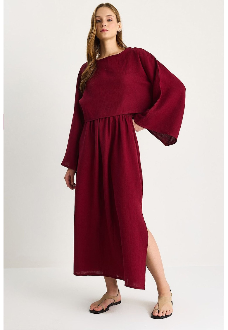 Compleu dama - LUCCI - supradimensionat - visiniu - in