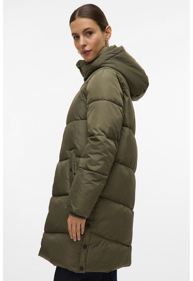 Geaca lunga cu gluga