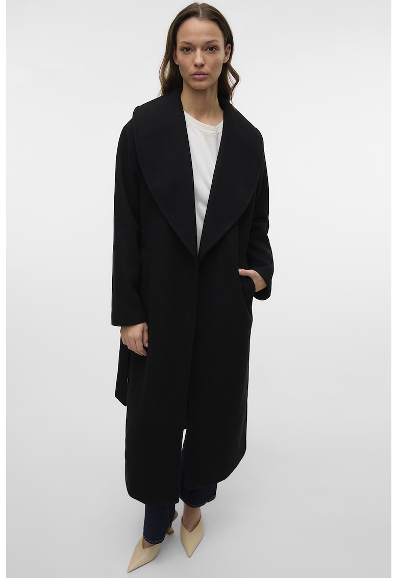 Palton lung cu cordon