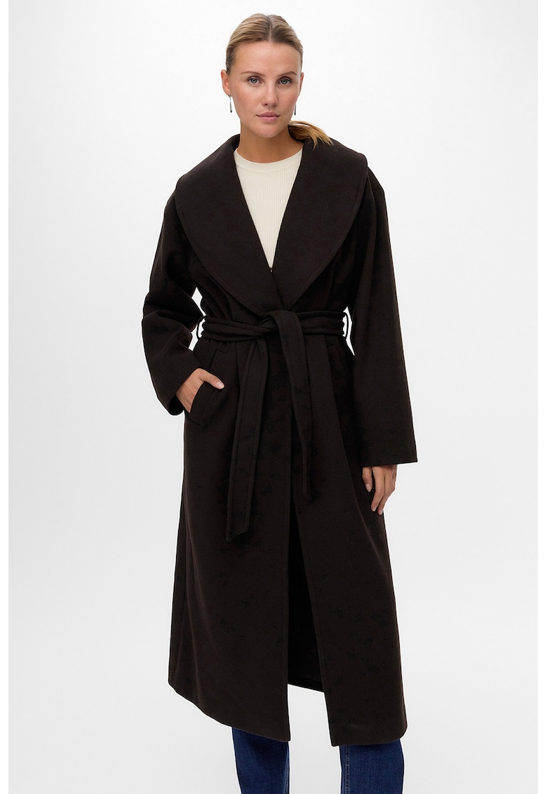 Palton lung cu cordon