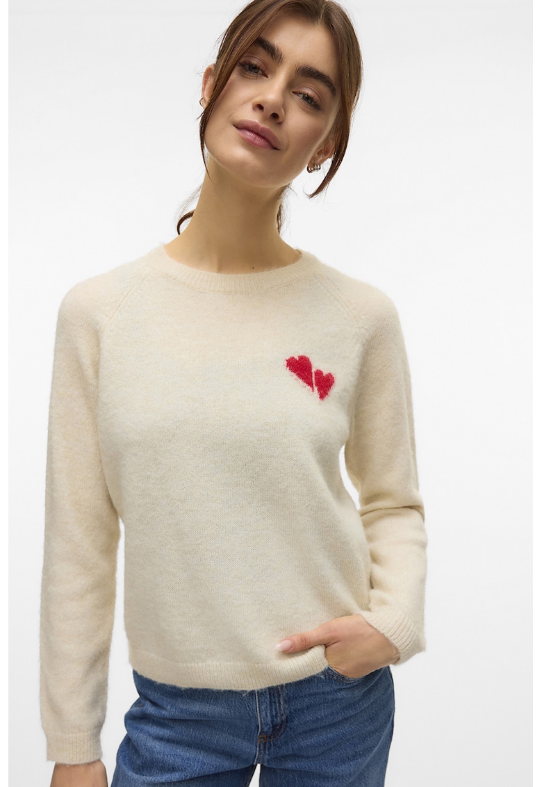 Pulover slim fit din amestec de lana