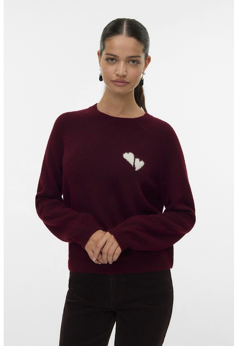 Pulover slim fit din amestec de lana