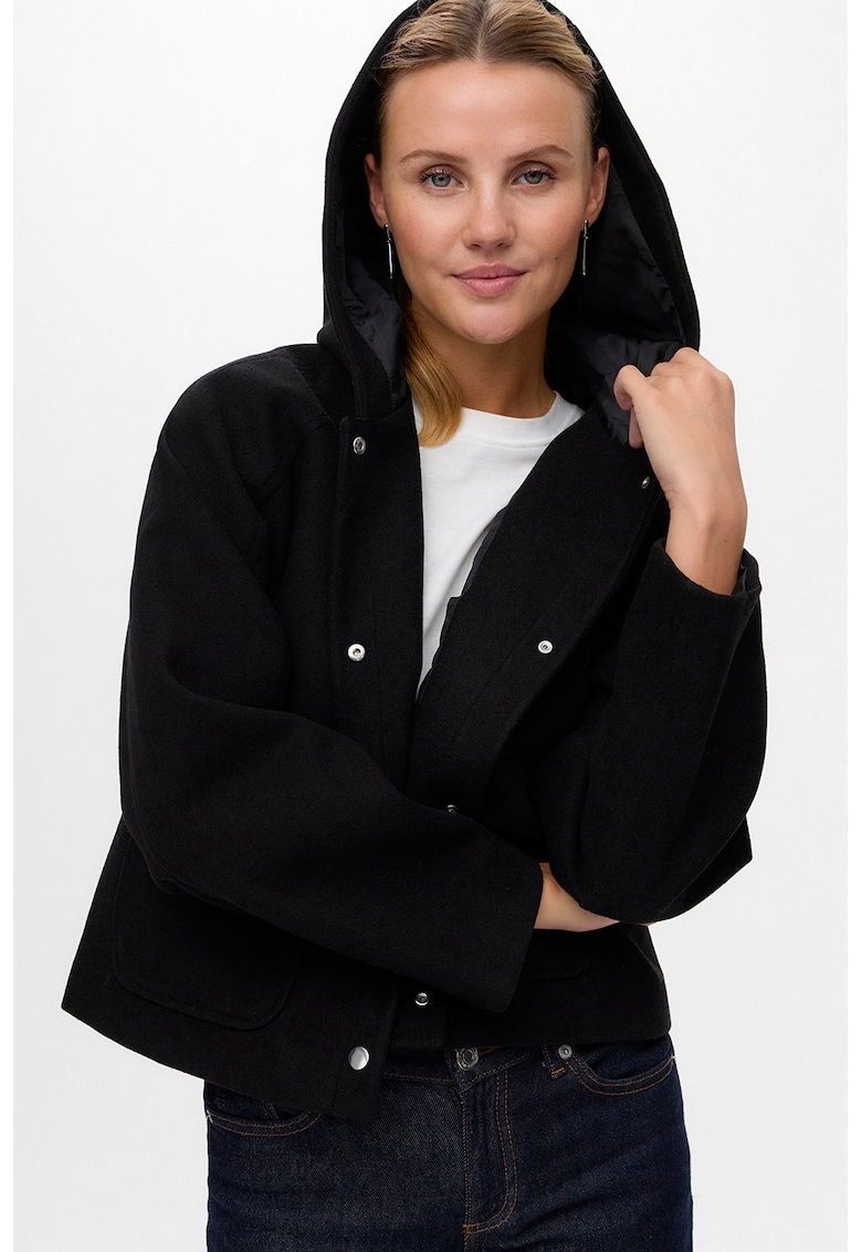 Palton scurt cu gluga