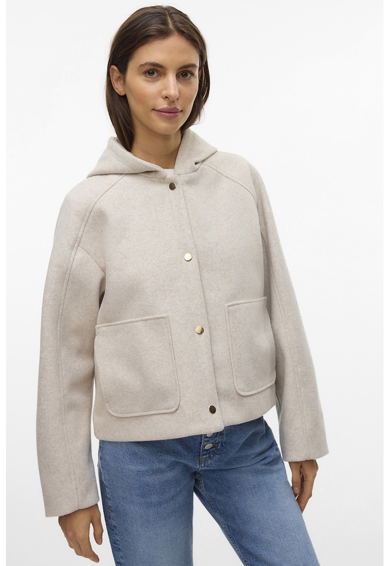 Palton scurt cu gluga