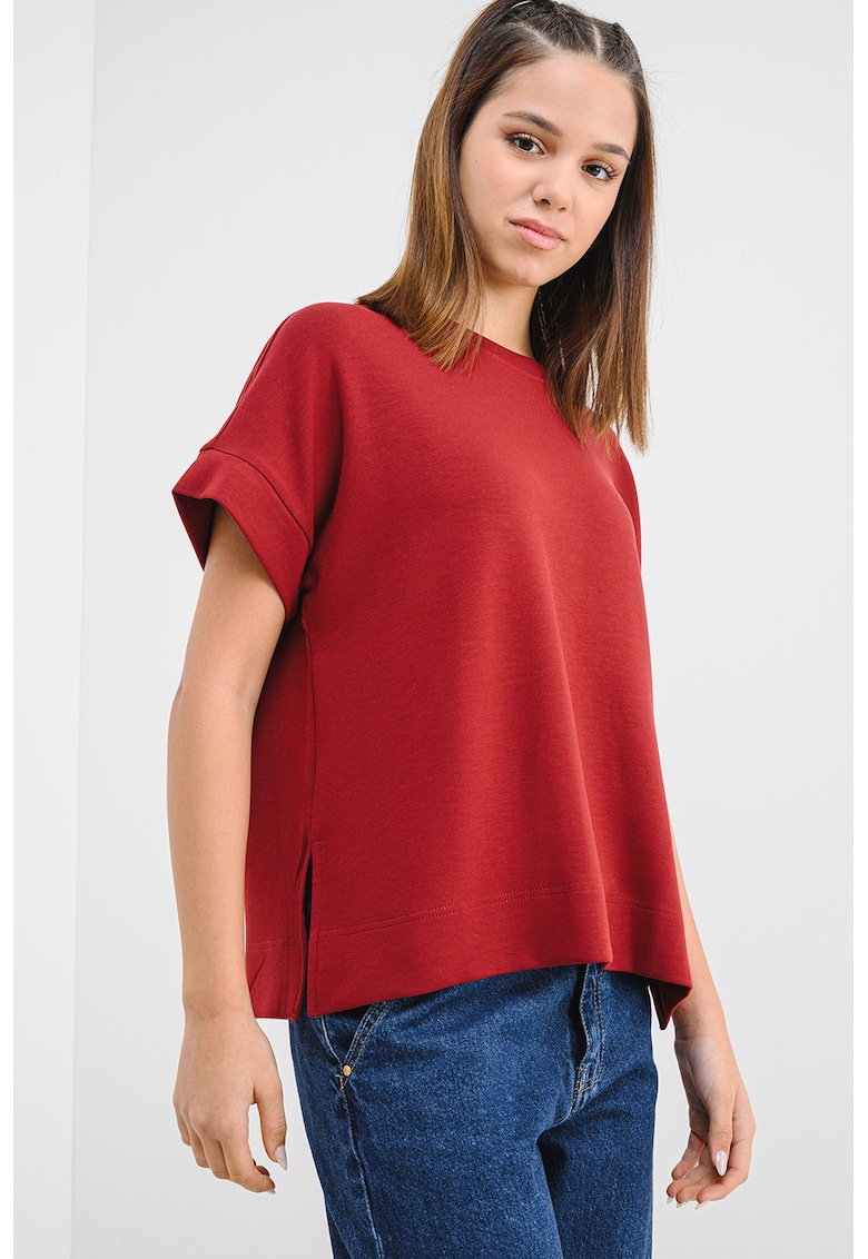 Tricou relaxed fit cu model uni