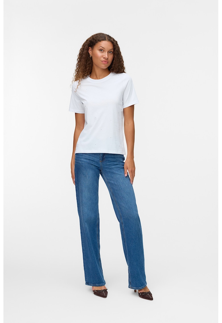 Tricou din bumbac organic cu strasuri