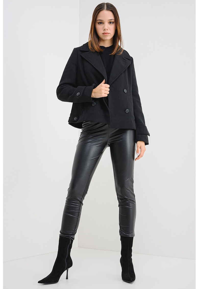 Trenci scurt din amestec de lana