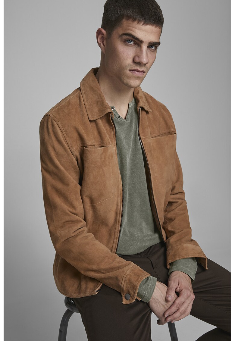 Jack&Jones - Bluza henley slim-fit de bumbac