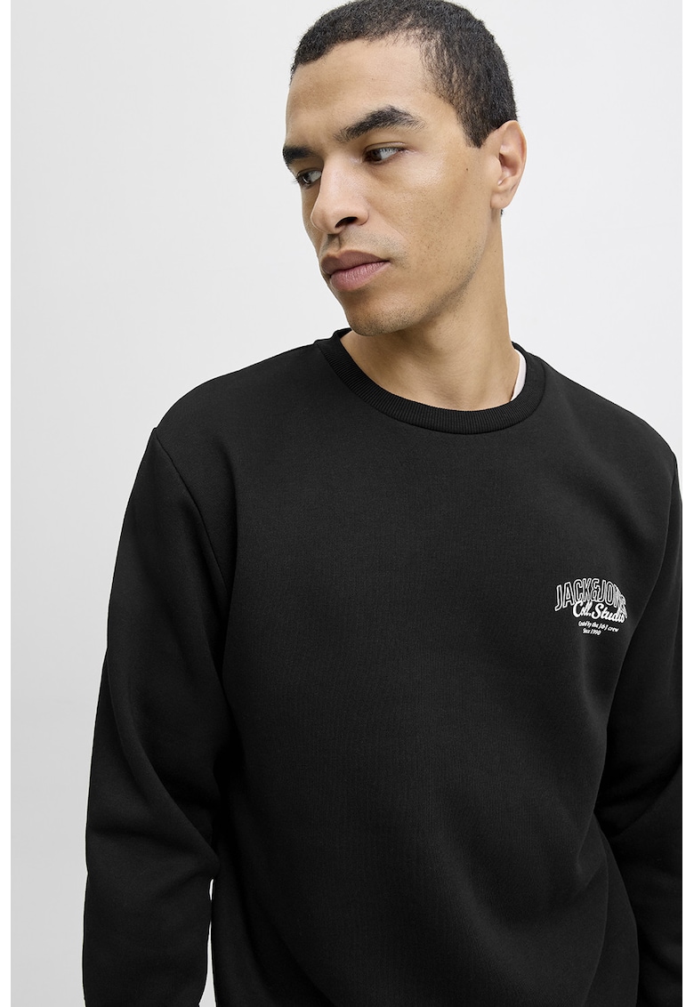 Bluza de trening regular-fit cu decolteu la baza gatului Makoto - Negru