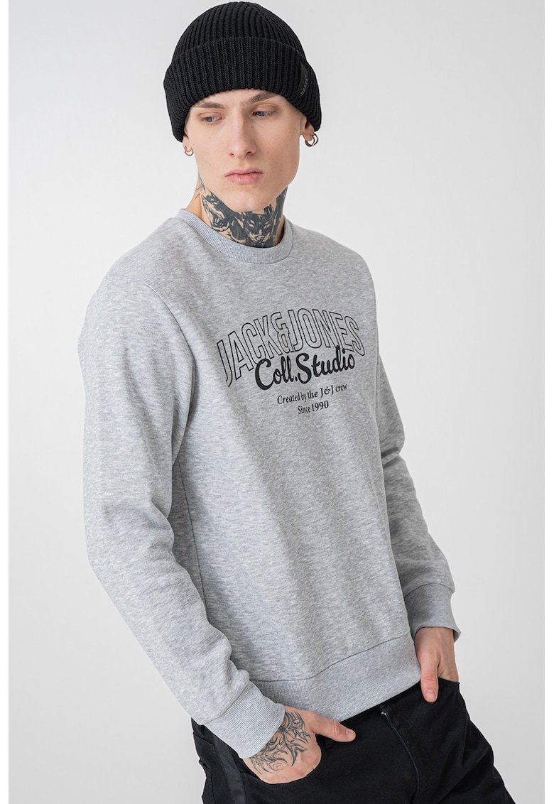 Bluza de trening regular-fit cu decolteu la baza gatului Makoto