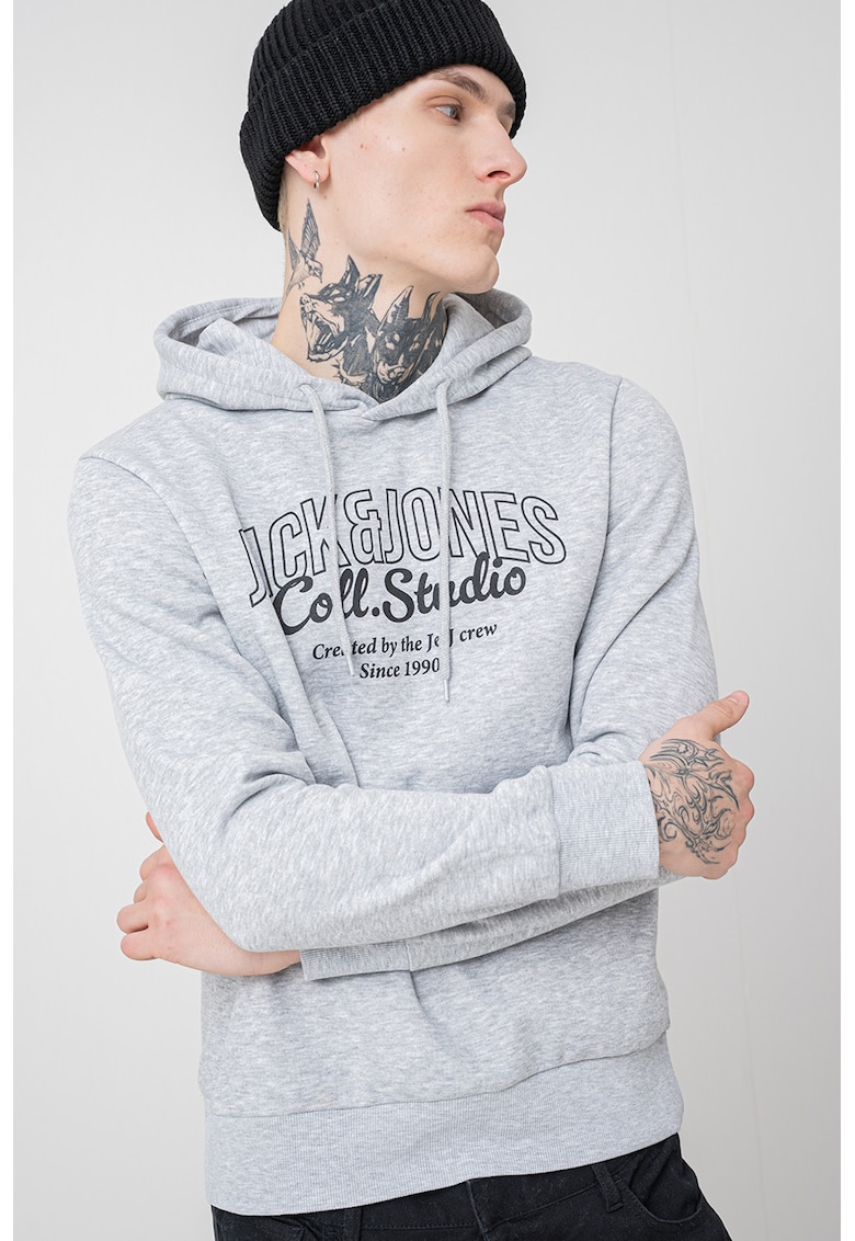 Hanorac regular-fit Makoto - Negru/Gri melange