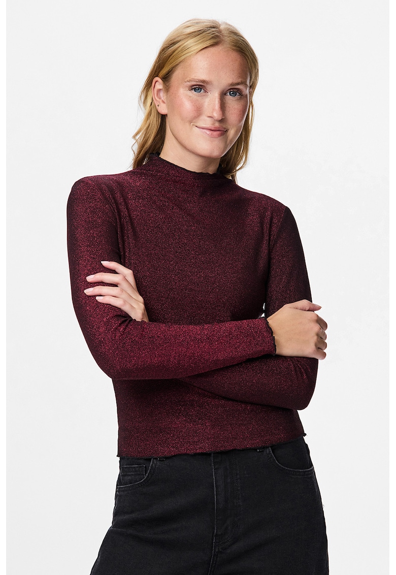 Bluza slim fit cu insertii stralucitoare