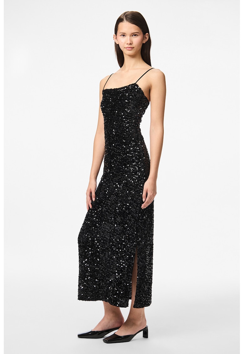 Rochie cu paiete si slituri laterale