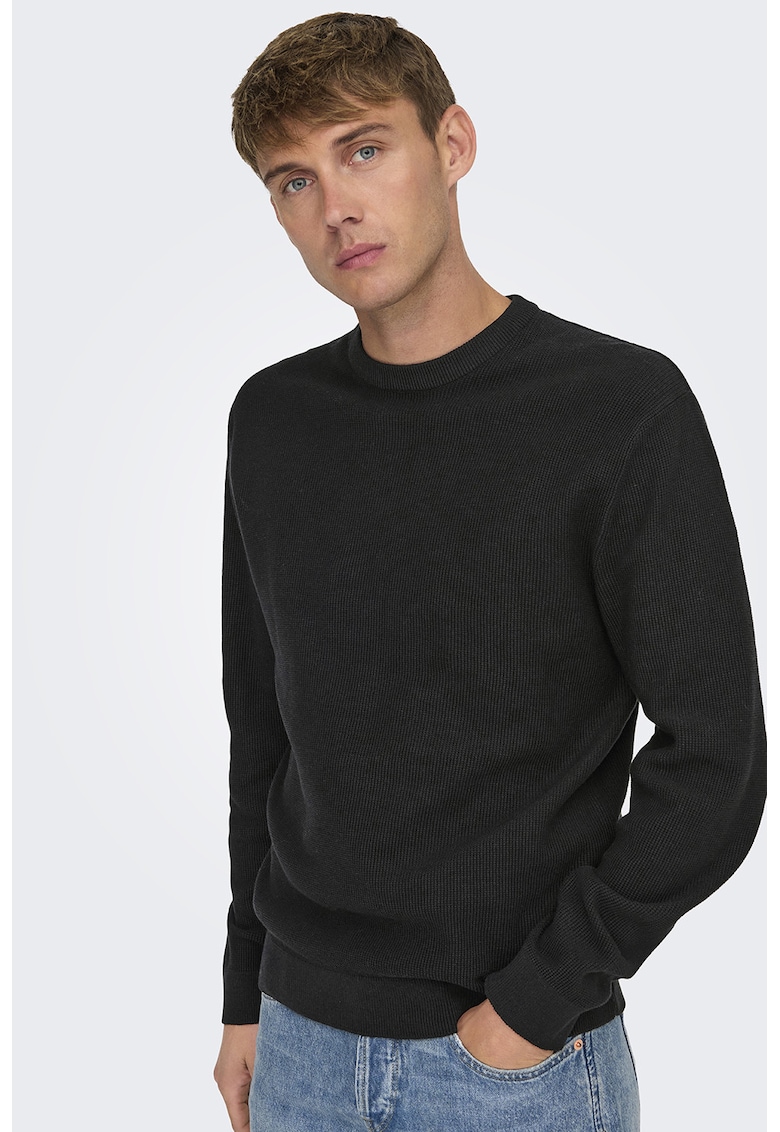 Pulover slim-fit din tricot