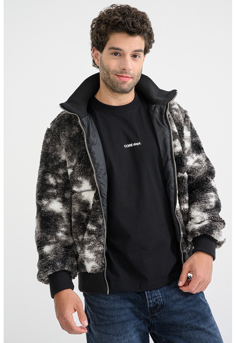 Jacheta din plus cu fermoar