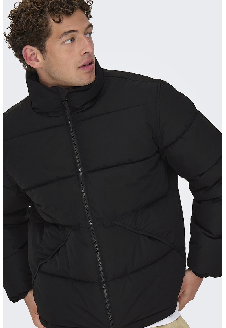 Geaca matlasata cu vatelina - Negru