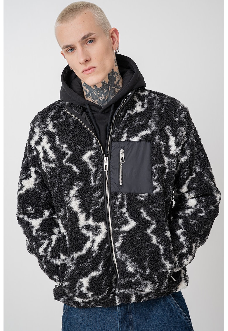 Jacheta din plus cu gluga