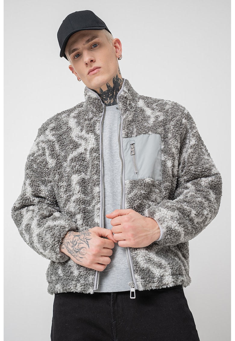 Jacheta din plus cu gluga