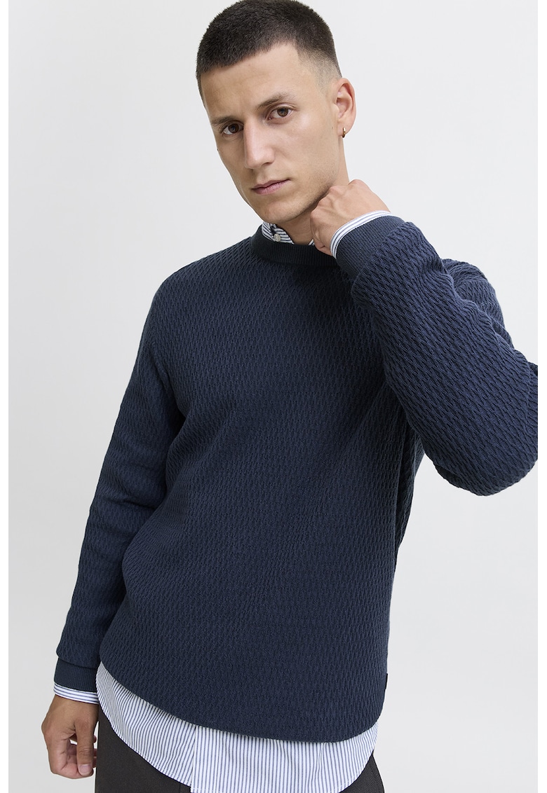 Pulover slim fit cu model texturat Pulover slim fit cu model texturat