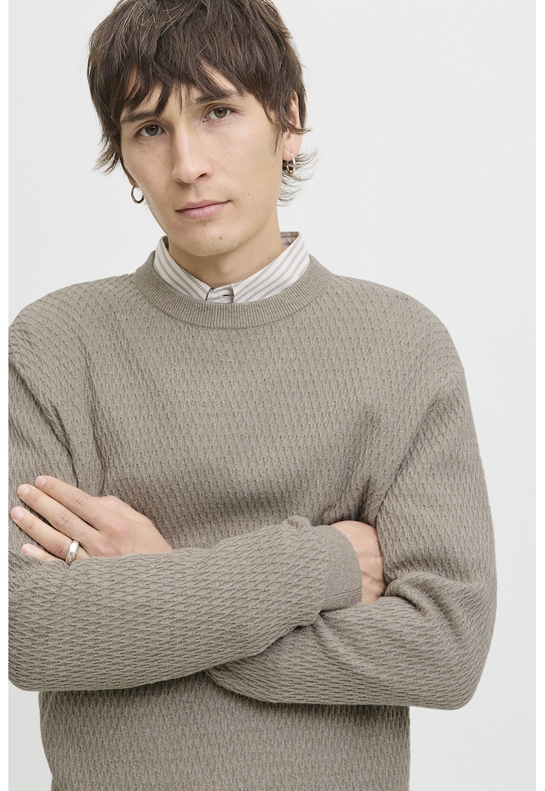 Pulover slim fit cu model texturat Pulover slim fit cu model texturat