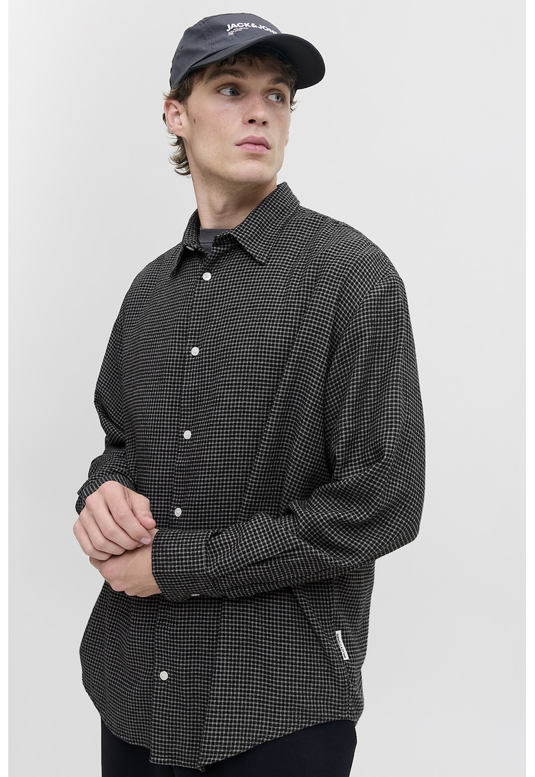 Camasa din amestec de bumbac organic cu model