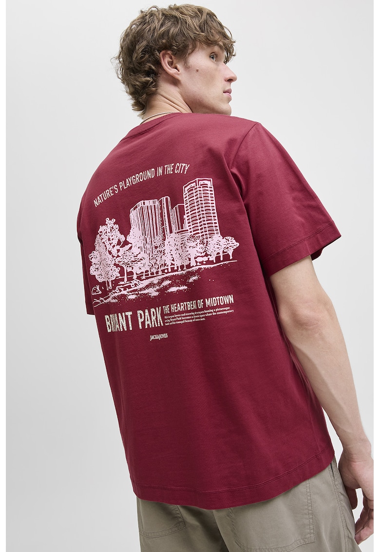 Tricou din bumbac organic cu model grafic pe spate