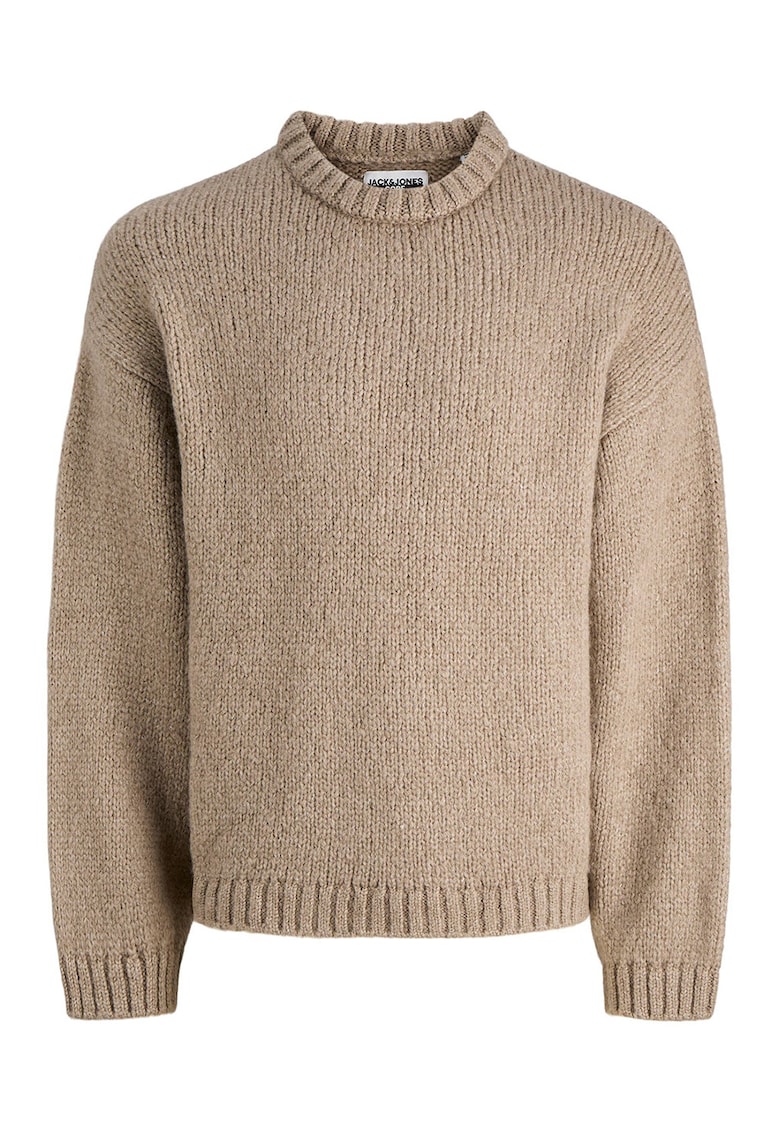 Pulover supradimensionat cu decolteu la baza gatului