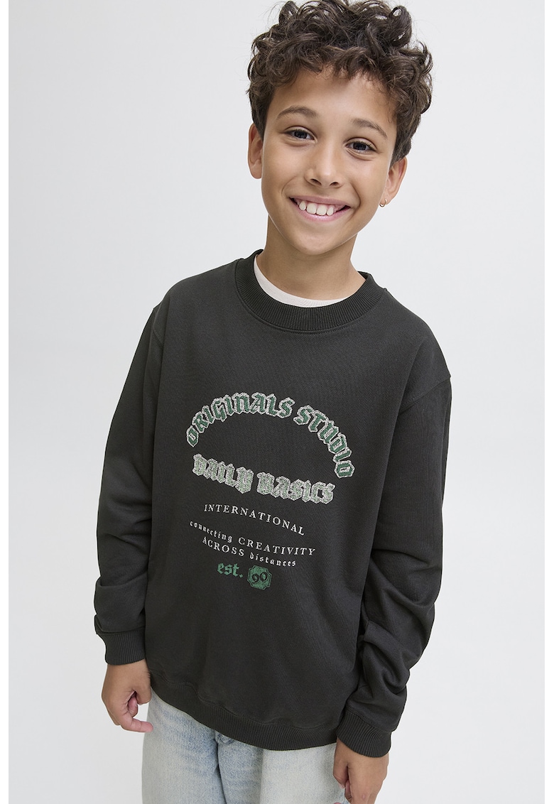 Bluza de trening lejera de bumbac - Verde/Negru