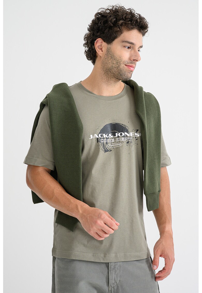 Tricou din bumbac Condor - Alb/Negru/Verde sparanghel
