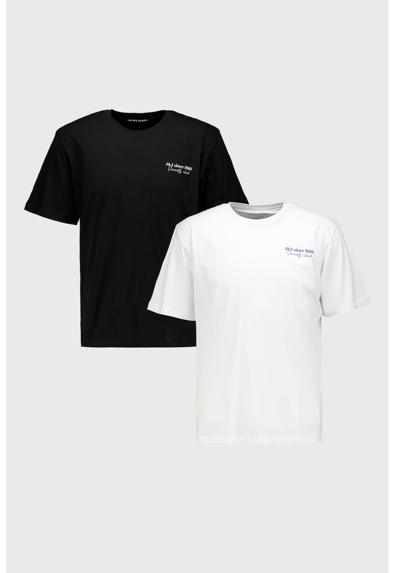 Set de tricouri cu imprimeu pe partea din spate - 2 piese