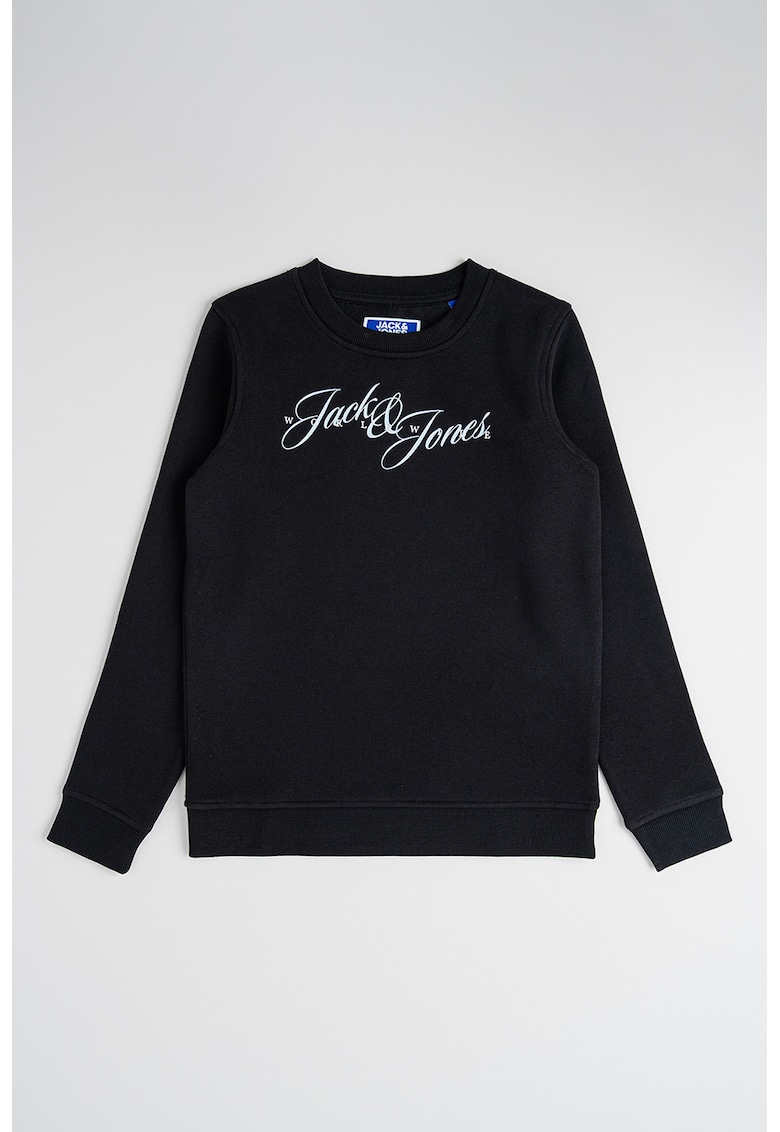 Bluza de trening cu imprimeu logo - Alb/Negru/Albastru deschis