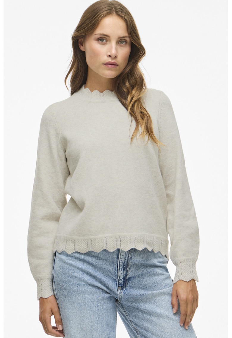 Pulover cu margini valurite Kolina