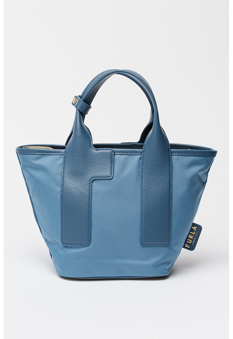 Geanta shopper mica cu garnituri de piele Piuma