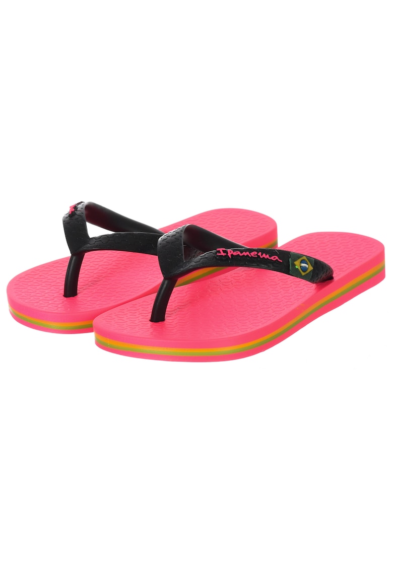 Slapi dama - sintetic - roz/negru -