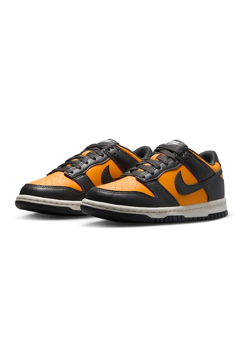 Pantofi sport DUNK LOW - negru-portocaliu - material sintetic - talpa de cauciuc