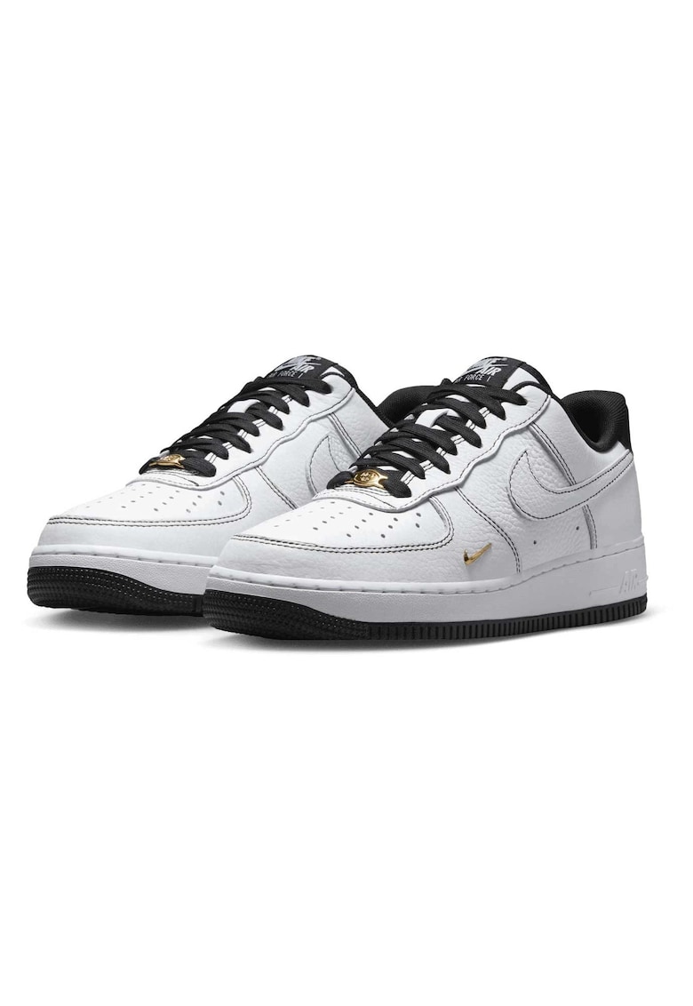 Tenisi barbati Air Force 1'07 Mini Jewel - piele naturala/sintetic/textil - alb/negru