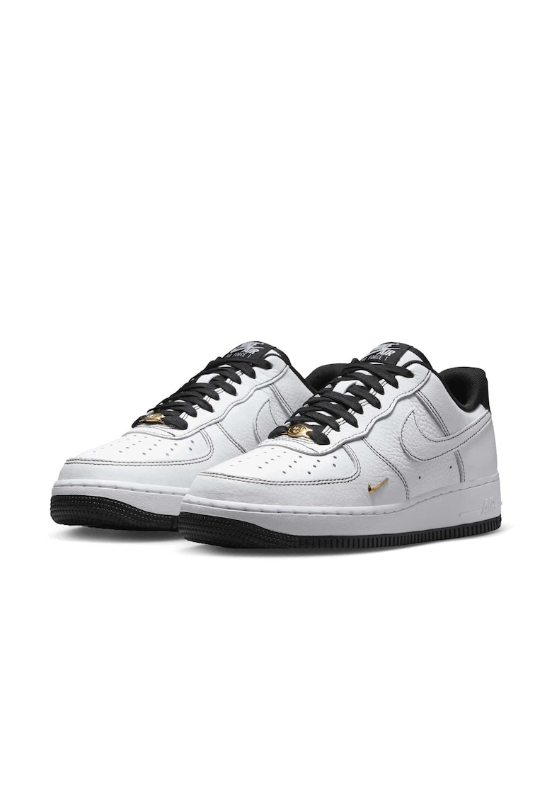 Tenisi barbati Air Force 1'07 Mini Jewel - piele naturala/sintetic/textil - alb/negru