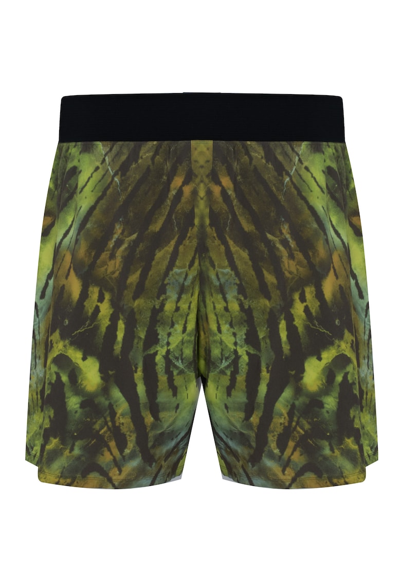 Pantaloni scurti sport barbati H46635 - Verde/Negru - Poliester -