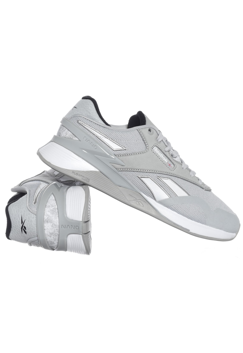 Pantofi sport dama HP2646 - Textil/Piele naturala - Gri/Alb -