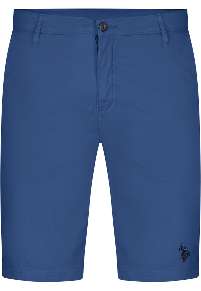 Pantaloni scurti barbati - U.S. Polo bumbac/elastan - Albastru