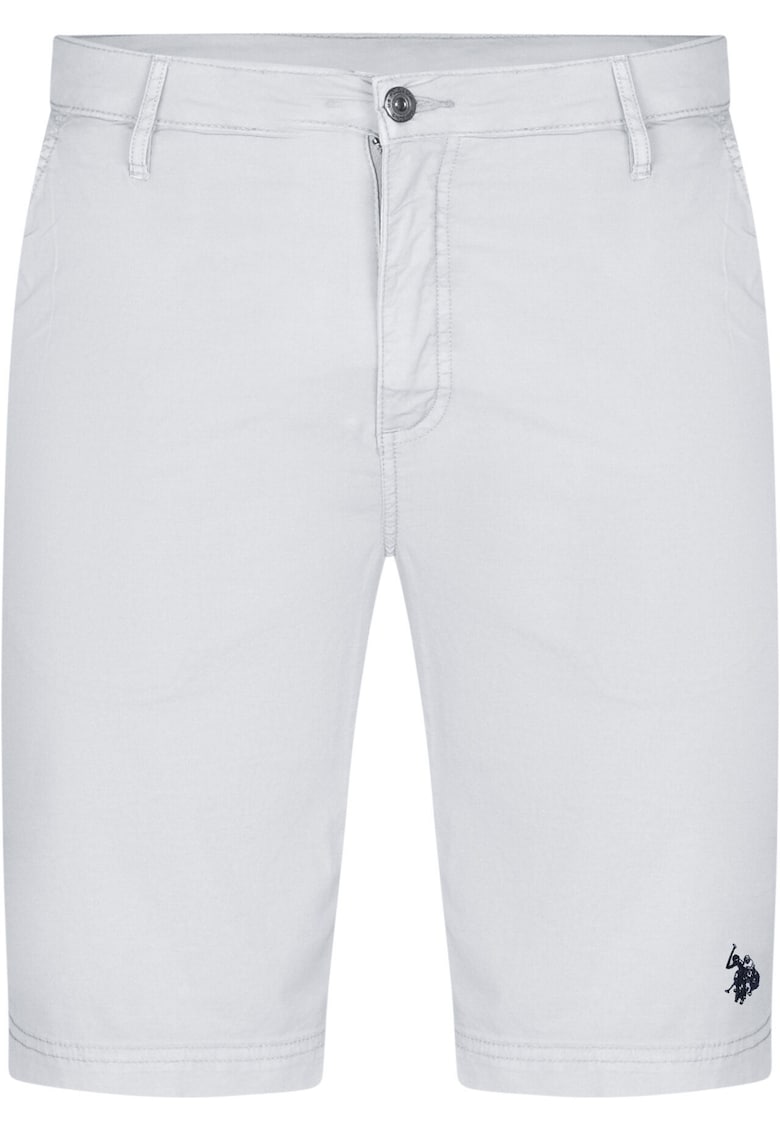 Pantaloni scurti barbati - bumbac/elastan - alb -