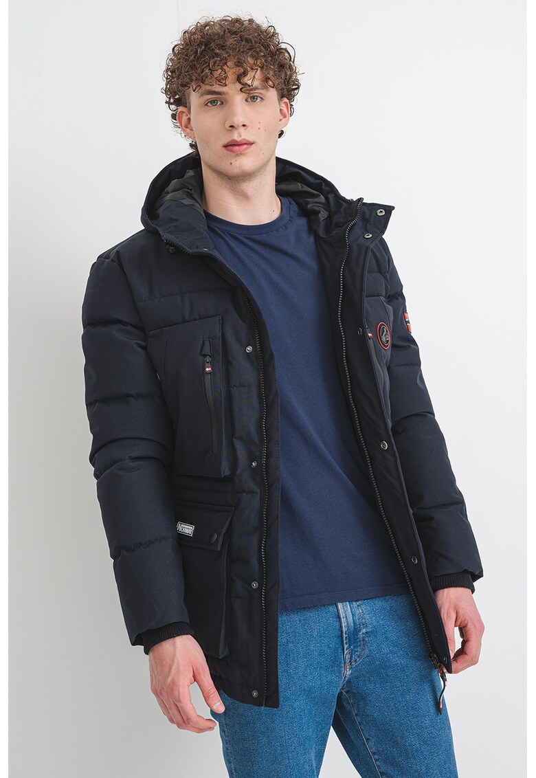 Geaca cu vatelina si gluga Albert - Bleumarin