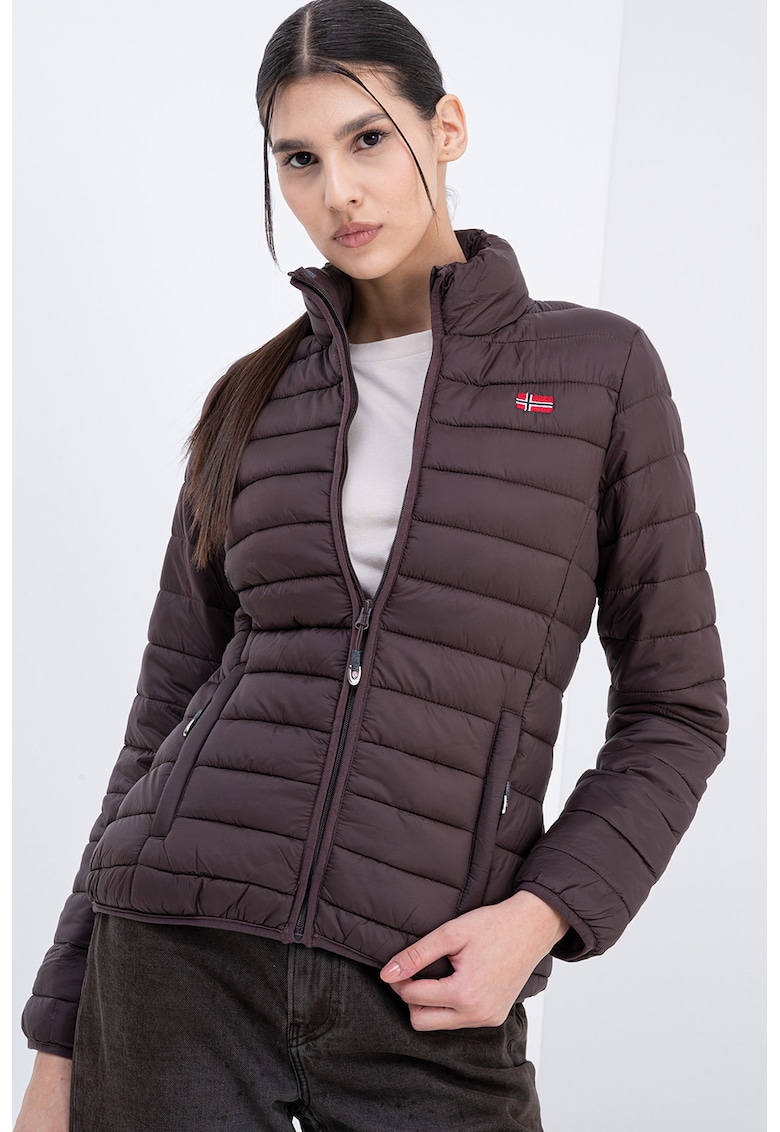 Geaca slim fit cu guler mediu