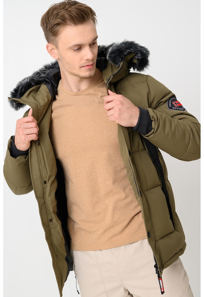 Geaca cu vatelina Delote - Kaki inchis