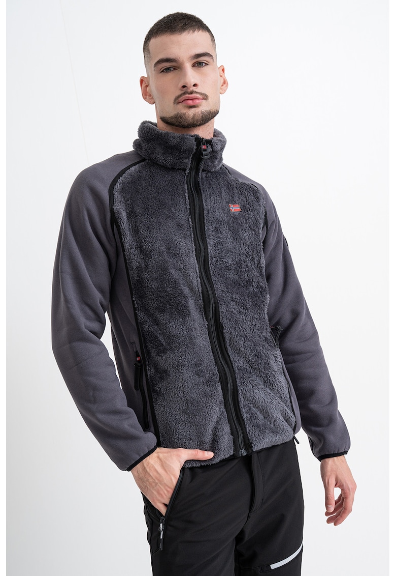 Bluza de trening cu fermoar Titanoz - Gri inchis
